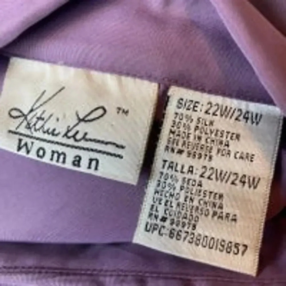 Kathie Lee Silk Blend Summer Casual Buttons Up Shirt Women Plus Size 22W/24W - Picture 4 of 4